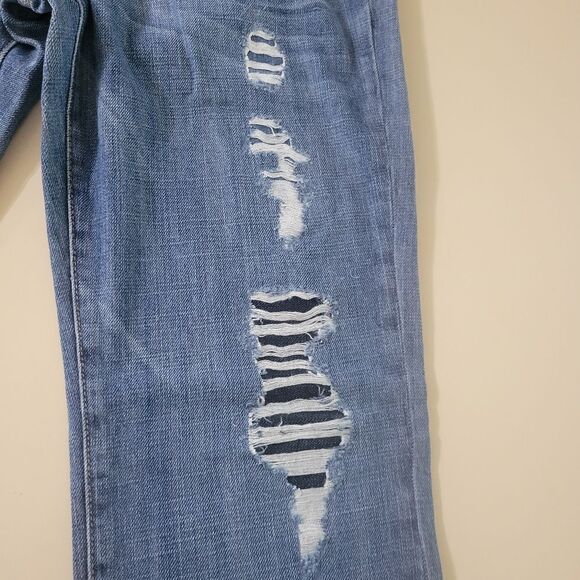 Carmar Women's Non-stretch Low Fit Baggy Distressed Jean - Picture 12 of 16